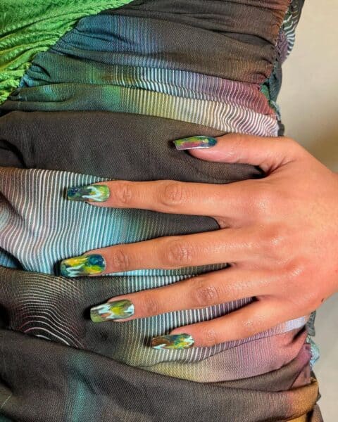 Nails for Ahluwalia, led by Ama Quashie using Pleasing. Image: @amaquashie