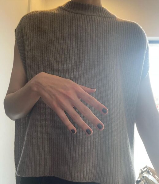 Nails for Eudon Choi, led by Sasha Goddard using Jessica Cosmetics. Image: @hopefornailsx