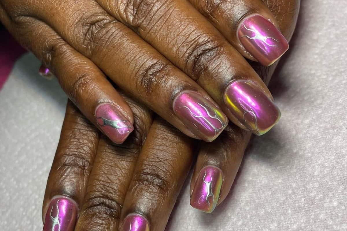 metallic nails jamy gel