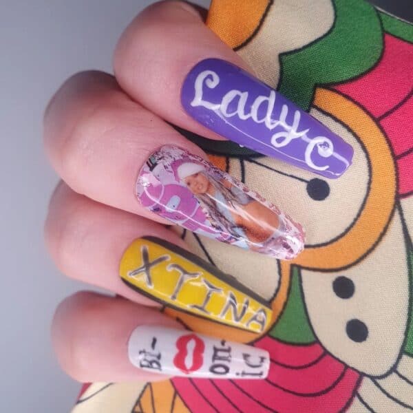 @nailsbycay.b - Christina Aguilera