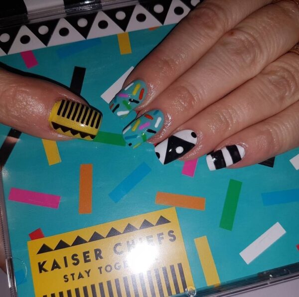 Kaiser Chiefs nails by Amys Tips & Toes