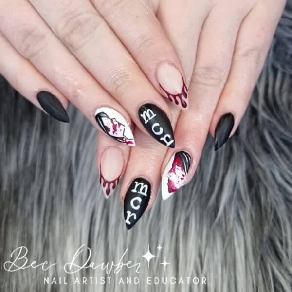 My Chemical Romance nails by Bec Dawber