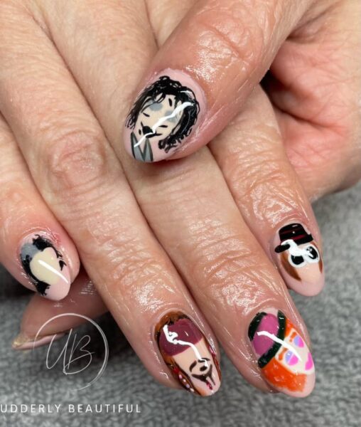 Hayley Sasbry - "Some of Johnny Depp's characters on nails, as this client was going to see the Hollywood Vampires."