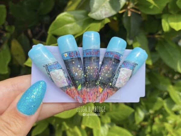 Isle of Wight Festival Main Stage nails by Leigh Burbidge