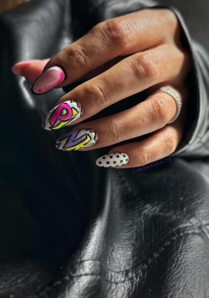 P!nk nails by SS nails Lincoln