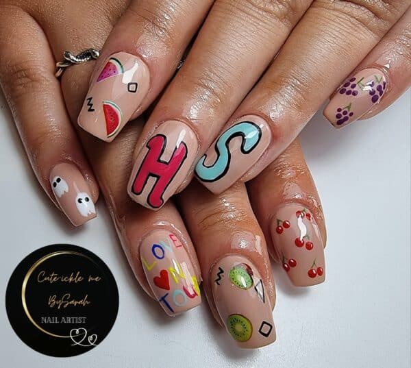 Harry Styles Love On Tour nails by Sarah Cordiner