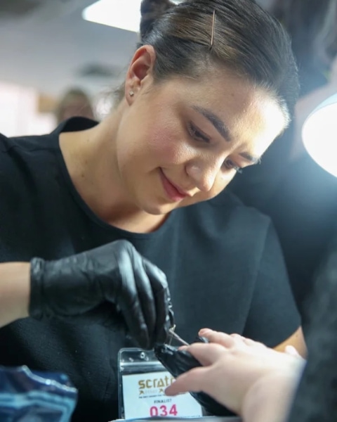 Lucy at the Scratch Stars Awards Judging Day 2024.