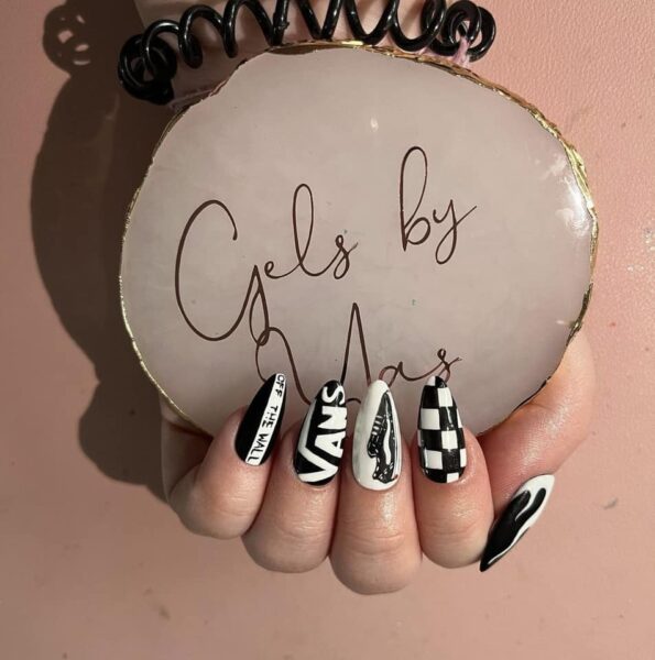 Yasmin Hodge's Vans nails.