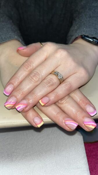 Anni Watson - "French tips seem to be the way forward, with a twist."