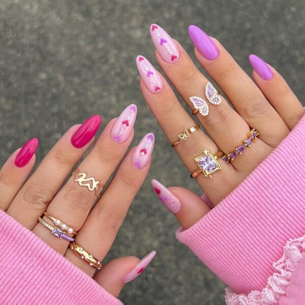 Glittebels Heart Nails Cupids Cuties