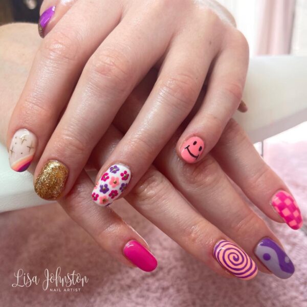 Lisa Johnston Nail Artist - "Abstract designs."