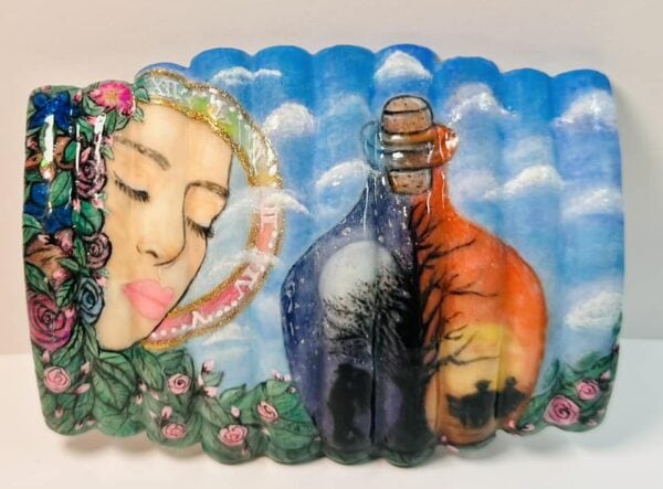 Phyl Marsh My First And Forever Valentine, My Hubby. This Design Represents Time In A Bottle