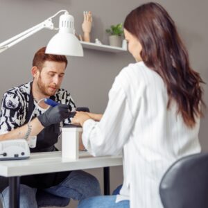 Male Nail Tech & Client