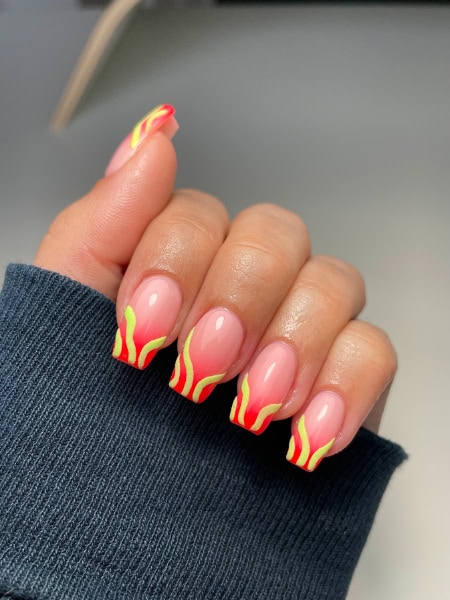 Bethany Mann Red Ombre And Swirl