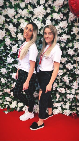 L-R: Natasia-Louise James (marketing office manager) and Parris-Emily James (salesperson)