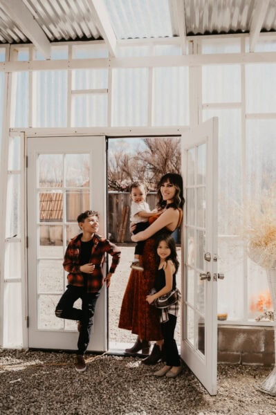 Amberley with children