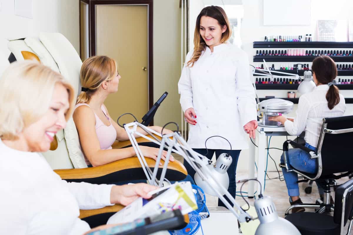 Busy nail salon