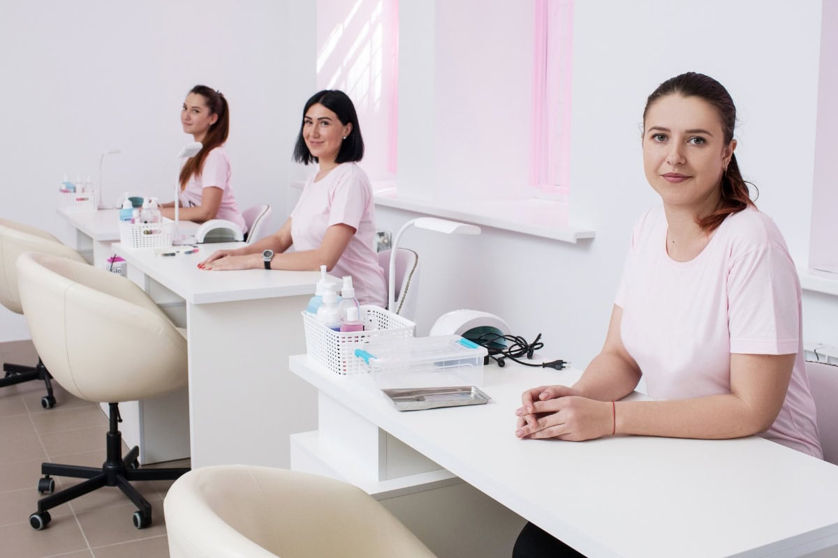 Nail salon team