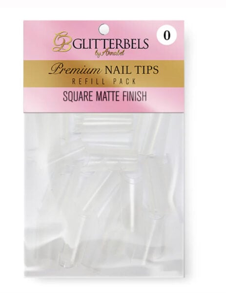 Glitterbels Square Matte Finish Tips Refills (50pk)