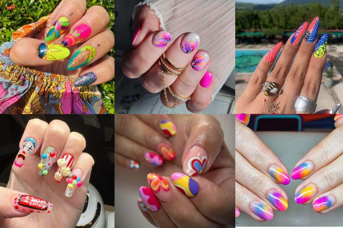 Carnival themed nail designs