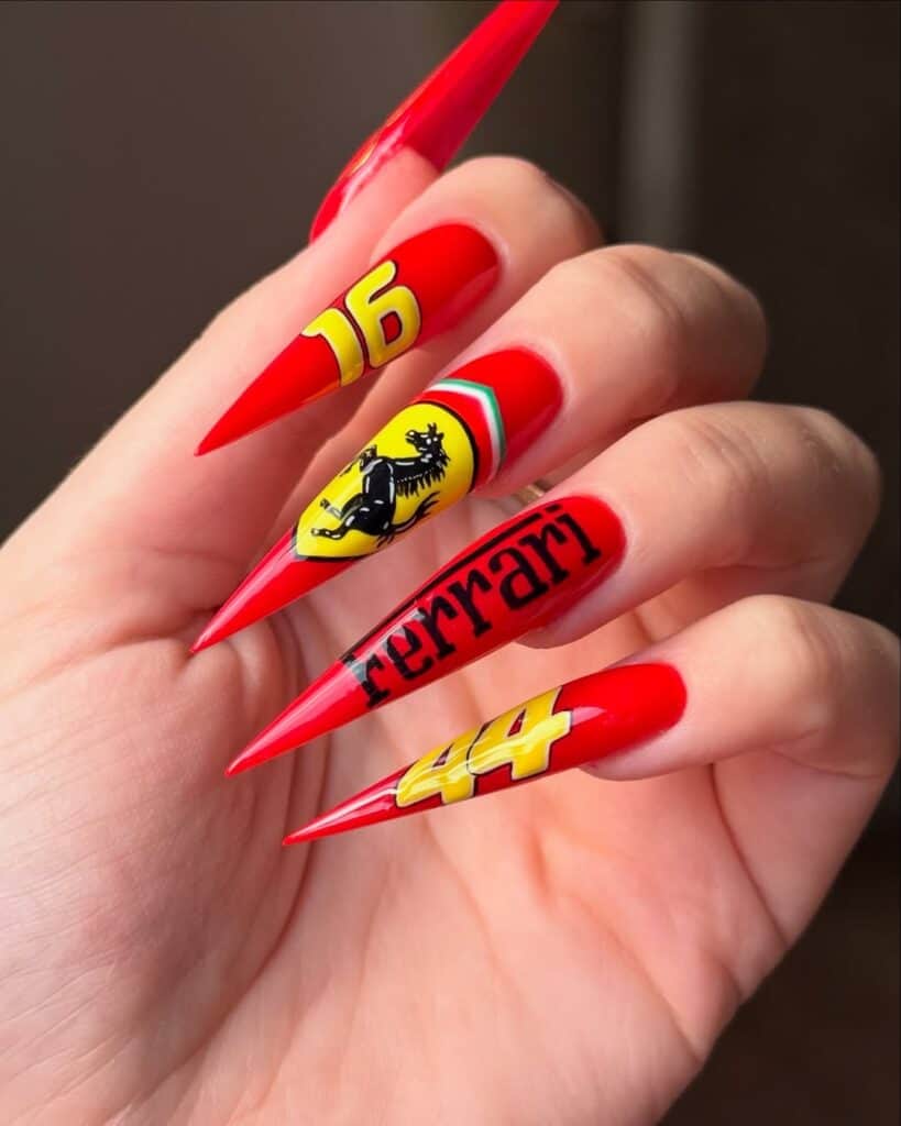 Formula 1 Ferrari nails @mxs.nails