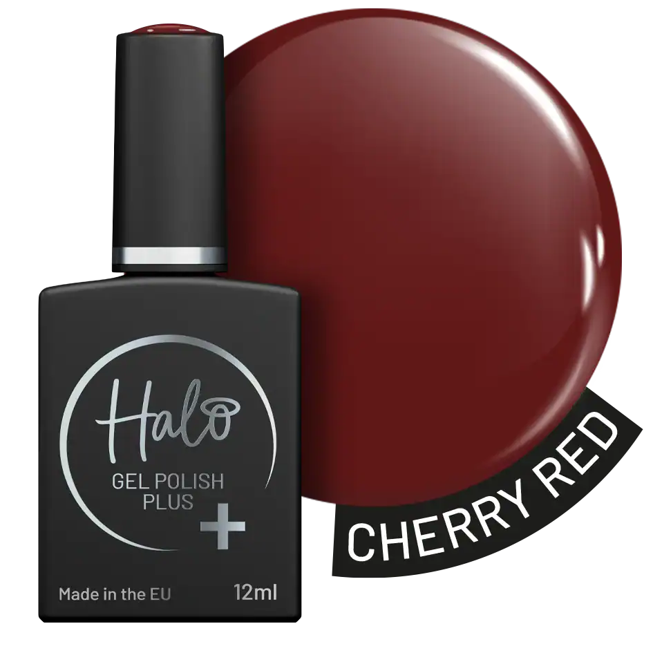 Halo gel polish plus in cherry red, www.purenails.co.uk