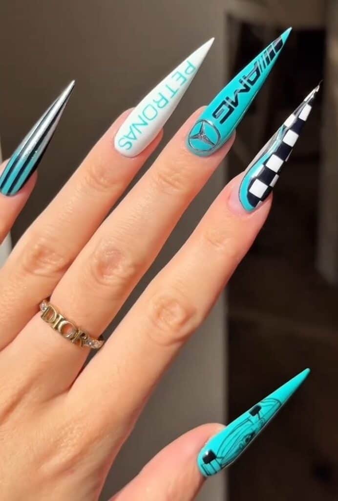 Formula 1 Mercedes nails @mxs.nails