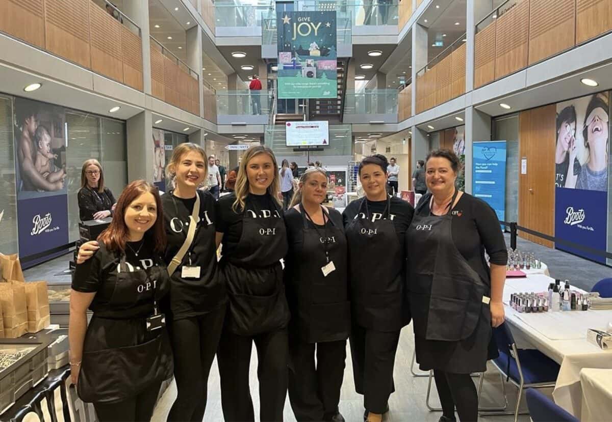 Belinda price with opi nail team