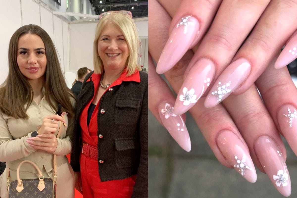 Denise Wright & Alafair (nails courtesy of Instagram.com/beautybyalafair_)