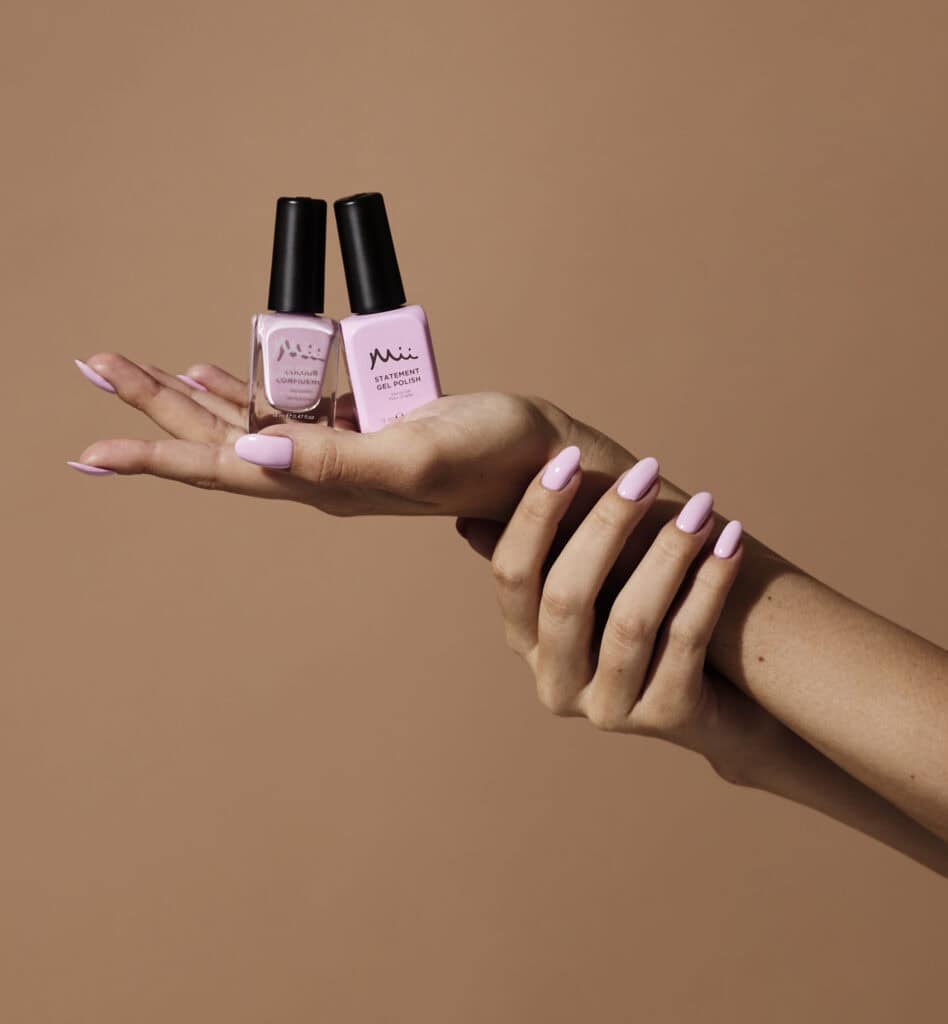 Mii cosmetics pink nail shade first love polish gel