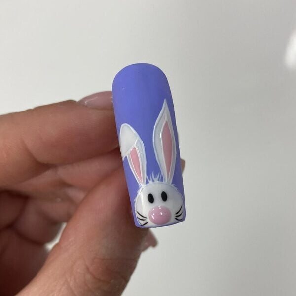 Glitterbels easter bunny nails step by step step 8