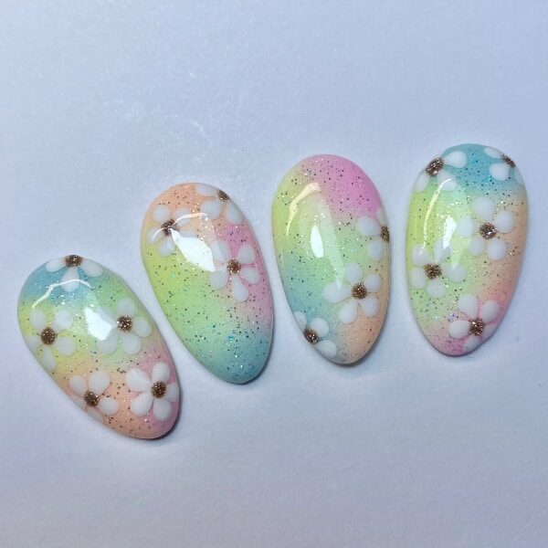 Pastel Pigment Daisies NK London Educator Toni Larkin step 5