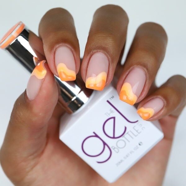 The Gel Bottle Step by Step Orange Nails Final